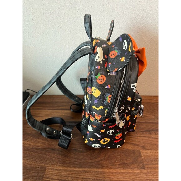 Disney Parks Loungefly Minnie Mouse Halloween Treats Mini Backpack - Picture 4 of 7